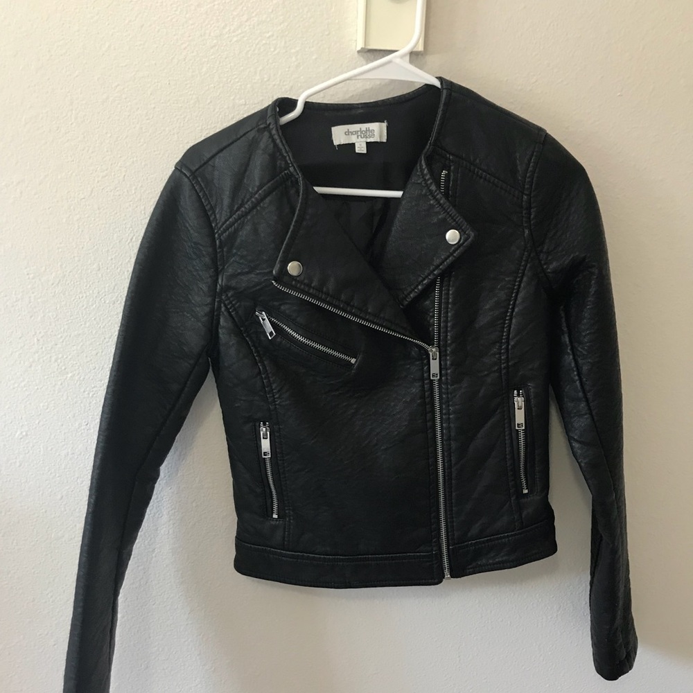 Faux leather jacket